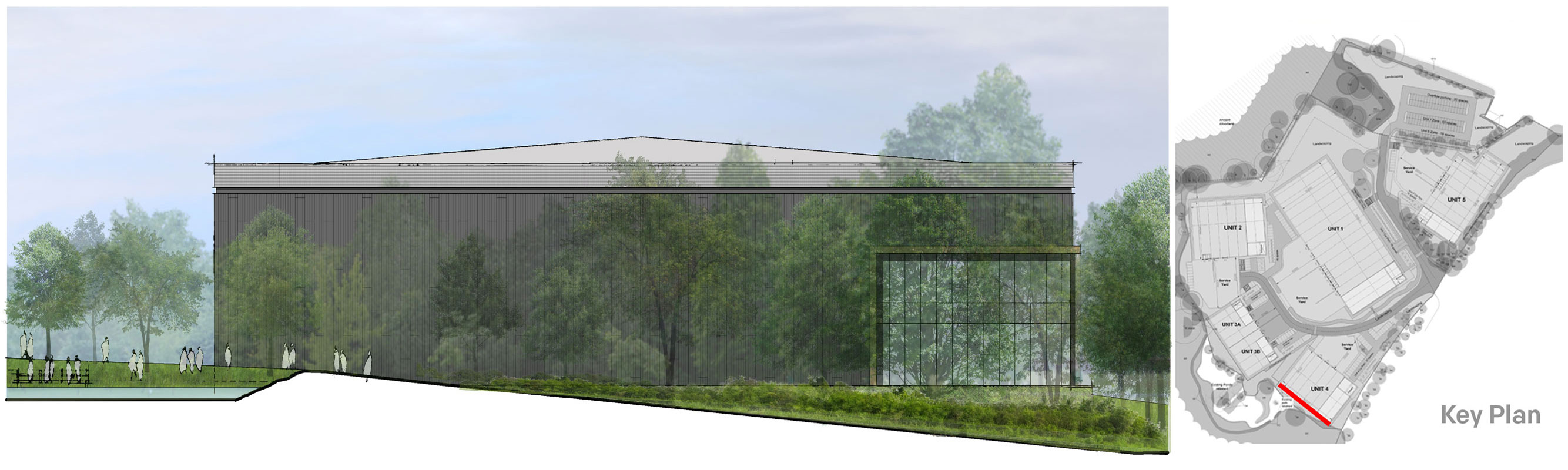 Illustrative image showing Unit 4 west elevation.